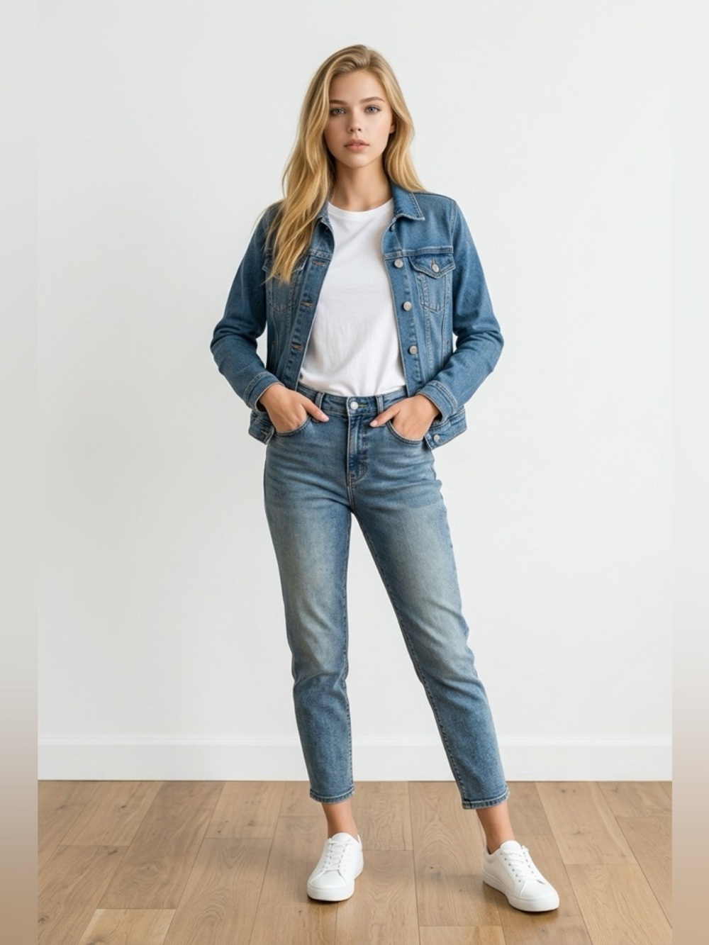 ✨Old Navy High Rise Straught Light Blue Skinny Jeans | Denim | Size 4 - Picture 2 of 9